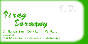 virag dormany business card